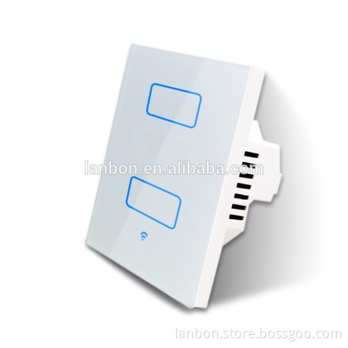 2 Gang Wireless Remote Control Wall Switch, APP turn on/off lights,curtain Smart Home Auatomation